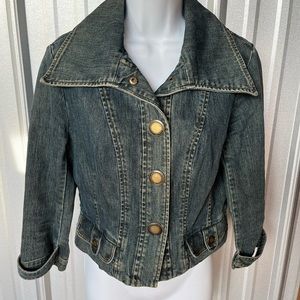 WOMENS BANDOLINO Crop Denim Jean Jacket Size Small